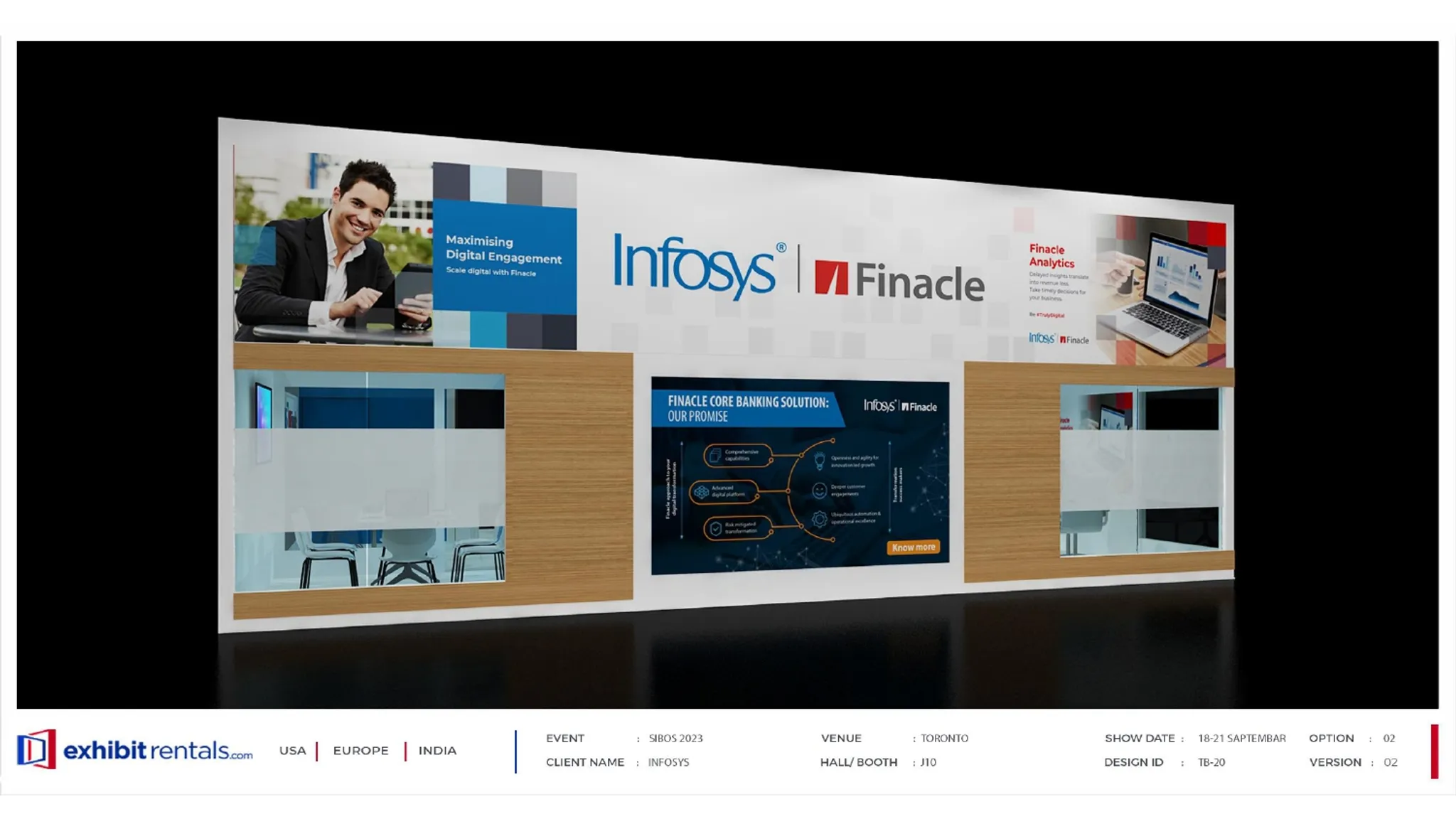 30x40 Peninsula booth design by Exhibit-Rentals